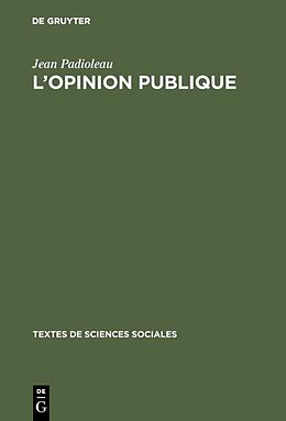 eBook (pdf) L'opinion publique de Jean Padioleau