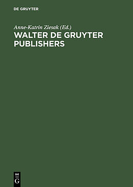 E-Book (pdf) Walter de Gruyter Publishers von 