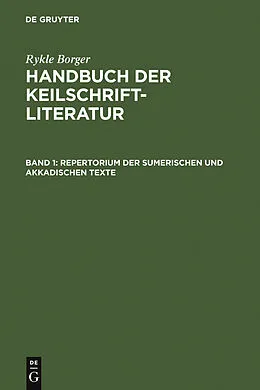 E-Book (pdf) Repertorium der sumerischen und akkadischen Texte von Rykle Borger