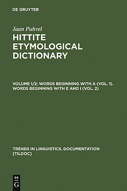 eBook (pdf) Words beginning with A (Vol. 1). Words beginning with E and I (Vol. 2) de Jaan Puhvel