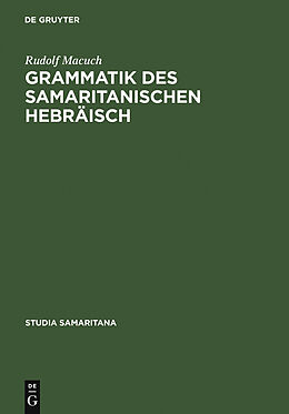 E-Book (pdf) Grammatik des samaritanischen Hebräisch von Rudolf Macuch