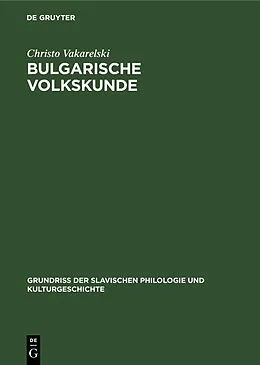 E-Book (pdf) Bulgarische Volkskunde von Christo Vakarelski