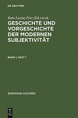 E-Book (pdf) Geschichte und Vorgeschichte der modernen Subjektivität von 