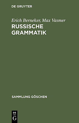 E-Book (pdf) Russische Grammatik von Erich Berneker, Max Vasmer