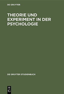 E-Book (pdf) Theorie und Experiment in der Psychologie von 