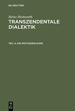 E-Book (pdf) Die Methodenlehre von Heinz Heimsoeth