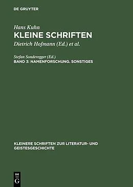 E-Book (pdf) Namenforschung. Sonstiges von Hans Kuhn