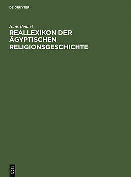 E-Book (pdf) Reallexikon der ägyptischen Religionsgeschichte von Hans Bonnet