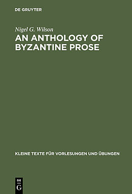 eBook (pdf) An Anthology of Byzantine Prose de Nigel G. Wilson