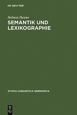 E-Book (pdf) Semantik und Lexikographie von Helmut Henne