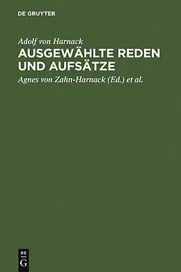 E-Book (pdf) Ausgewählte Reden und Aufsätze von Adolf von Harnack