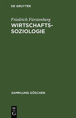 E-Book (pdf) Wirtschaftssoziologie von Friedrich Fürstenberg