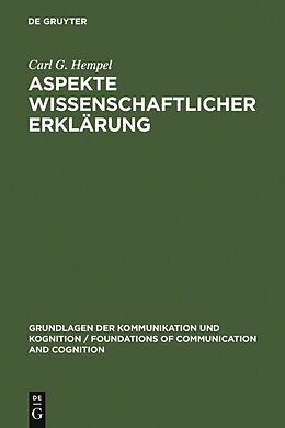 E-Book (pdf) Aspekte wissenschaftlicher Erklärung von Carl G. Hempel