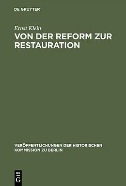 E-Book (pdf) Von der Reform zur Restauration von Ernst Klein