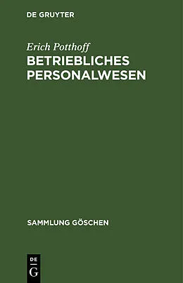 E-Book (pdf) Betriebliches Personalwesen von Erich Potthoff