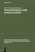 PDF Transparenz der Wirklichkeit von Irène Sonderegger-Kummer