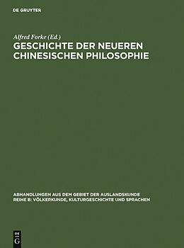 E-Book (pdf) Geschichte der neueren chinesischen Philosophie von Alfred Forke