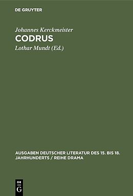 E-Book (pdf) Codrus von Johannes Kerckmeister