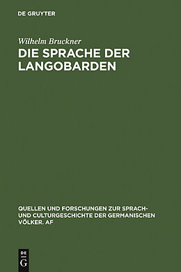 E-Book (pdf) Die Sprache der Langobarden von Wilhelm Bruckner
