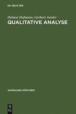 PDF Qualitative Analyse von Helmut Hofmann, Gerhart Jander