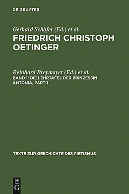 E-Book (pdf) Friedrich Christoph Oetinger / Die Lehrtafel der Prinzessin Antonia von 