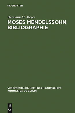 E-Book (pdf) Moses Mendelssohn Bibliographie von Hermann M. Meyer