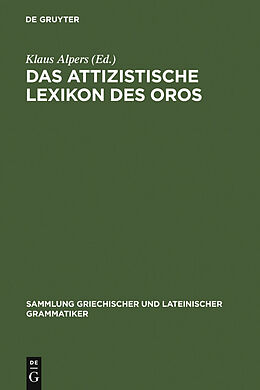 E-Book (pdf) Das attizistische Lexikon des Oros von 