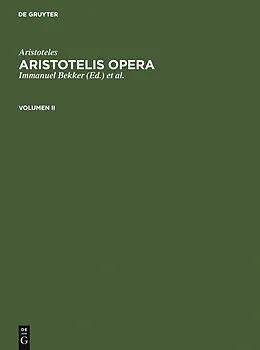 E-Book (pdf) Aristotelis Opera. Volumen II von Aristoteles