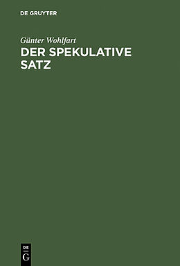E-Book (pdf) Der spekulative Satz von Günter Wohlfart