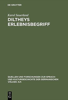 E-Book (pdf) Diltheys Erlebnisbegriff von Karol Sauerland