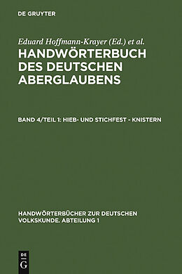 E-Book (pdf) Handwörterbuch des deutschen Aberglaubens / Hieb- und stichfest - knistern von 