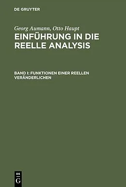E-Book (pdf) Funktionen einer reellen Veränderlichen von Georg Aumann, Otto Haupt