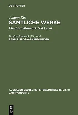 PDF Prosaabhandlungen von Johann Rist