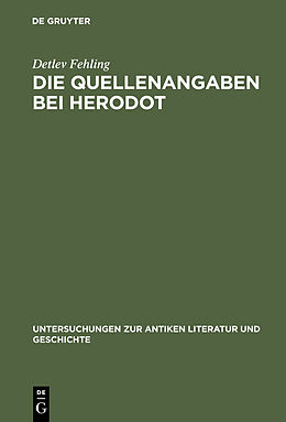 E-Book (pdf) Die Quellenangaben bei Herodot von Detlev Fehling