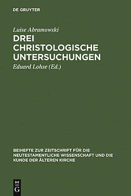 E-Book (pdf) Drei christologische Untersuchungen von Luise Abramowski