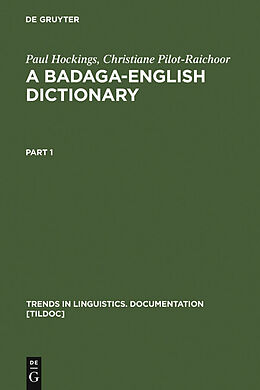 eBook (pdf) A Badaga-English Dictionary de Paul Hockings, Christiane Pilot-Raichoor