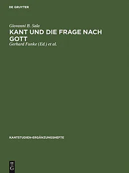 PDF Kant und die Frage nach Gott von Giovanni B. Sala