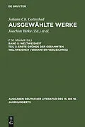 PDF Erste Gründe der gesammten Weltweisheit (Variantenverzeichnis) von Johann Christoph Gottsched