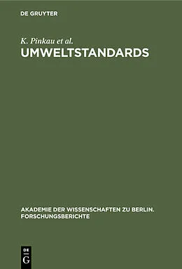E-Book (pdf) Umweltstandards von K. Pinkau, K. Decker, C. F. Gethmann