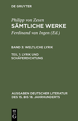 E-Book (pdf) Philipp von Zesen: Sämtliche Werke. / Lyrik und Schäferdichtung von Philipp von Zesen