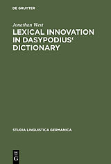 eBook (pdf) Lexical Innovation in Dasypodius' Dictionary de Jonathan West