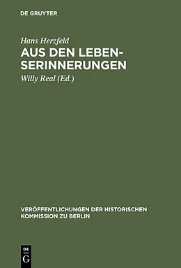 E-Book (pdf) Aus den Lebenserinnerungen von Hans Herzfeld