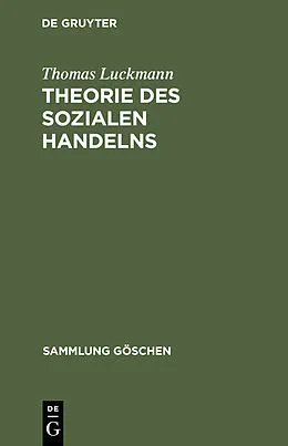 E-Book (pdf) Theorie des sozialen Handelns von Thomas Luckmann