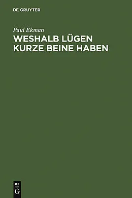 PDF Weshalb Lügen kurze Beine haben von Paul Ekman