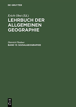 E-Book (pdf) Lehrbuch der Allgemeinen Geographie / Sozialgeographie von Dietrich Fliedner