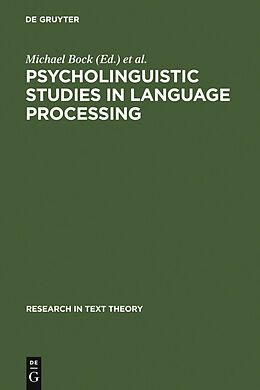 E-Book (pdf) Psycholinguistic Studies in Language Processing von 