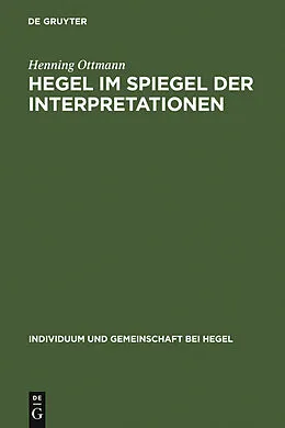 E-Book (pdf) Hegel im Spiegel der Interpretationen von Henning Ottmann