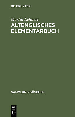 E-Book (pdf) Altenglisches Elementarbuch von Martin Lehnert