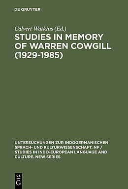 eBook (pdf) Studies in Memory of Warren Cowgill (1929-1985) de 