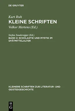 E-Book (pdf) Scholastik und Mystik im Spätmittelalter von Kurt Ruh